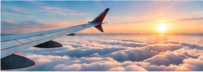 Airplane during travel.